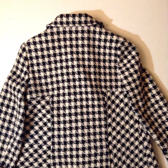 Wool Blend Blazer Jacket Women 1X Black White Check Tweed Belt Career Mackintosh - Picture 10 of 14